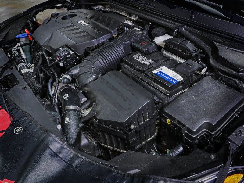 aFe 19-22 Hyundai Veloster N L4 2.0L (t) BladeRunner Aluminum Hot & Cold Charge Pipe Kit - Black - 46-20644-B