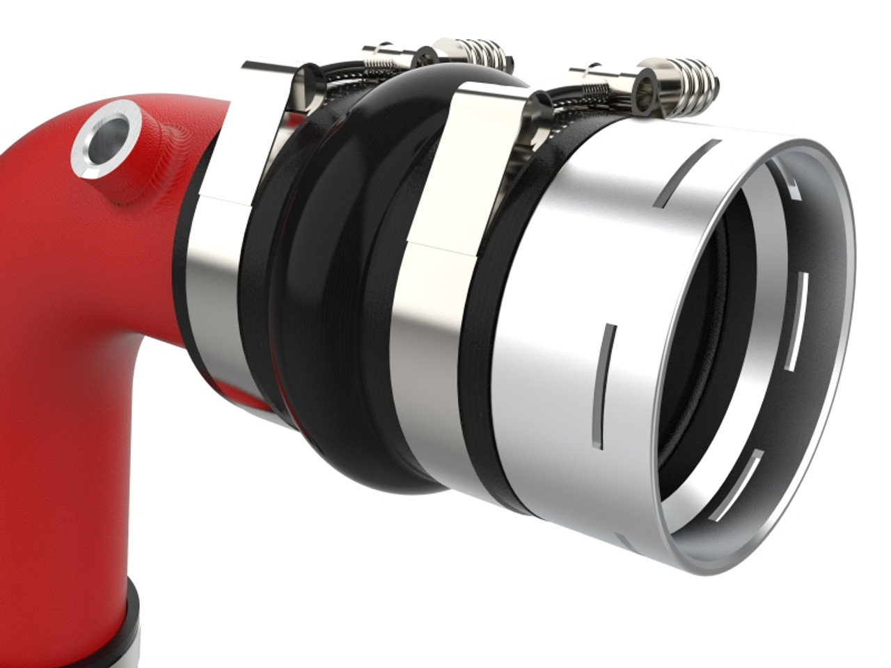 aFe 23-25 Ford F250/F350 Super Duty V8-6.7L BladeRunner Aluminum Hot & Cold Charge Pipe Kit - Red - 46-20684-R