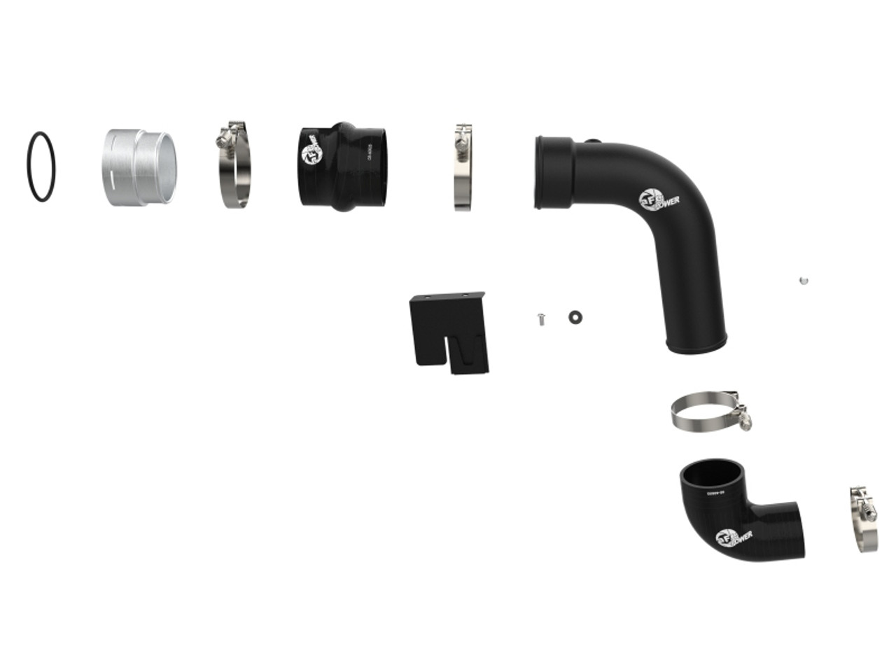aFe 23-24 Ford F250/F350 Super Duty V8-6.7L BladeRunner 3 In. Aluminum Cold Charge Pipe- BLK - 46-20689-B