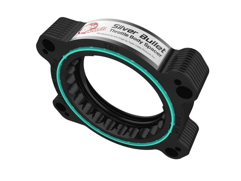 aFe 2020 Vette C8 Silver Bullet Aluminum Throttle Body Spacer / Works With Factory Intake Only - Blk - 46-34017B