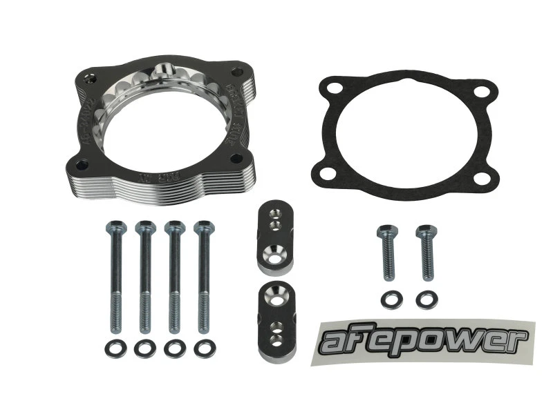 aFe 02-09 Chevrolet Trailblazer/ 02-09 GMC Envoy L6 4.2L Silver Bullet Throttle Body Spacer - Silver - 46-34022