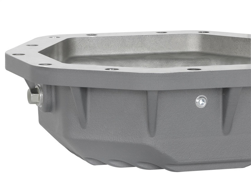 aFe Power Street Ser Rear Diff Cover Raw w/Mach Fin 2017 Ford Diesel Trucks V8-6.7L(td) Dana M275-14 - 46-70350