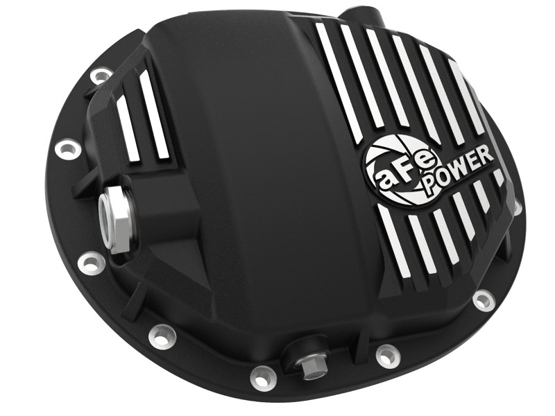 aFe Power Pro Series AAM 9.5/9.76 Rear Diff Cover Black w/Mach Fins 14-19 GM Silverado/Sierra 1500 - 46-71120B