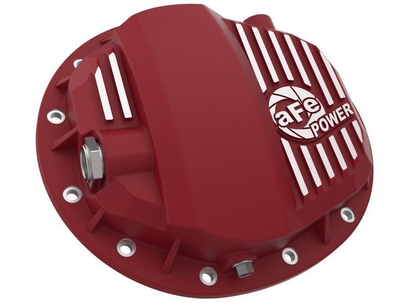 aFe Pro Series GMCH 9.5 Rear Diff Cover Red w/ Machined Fins 19-20 GM Silverado/Sierra 1500 - 46-71140R