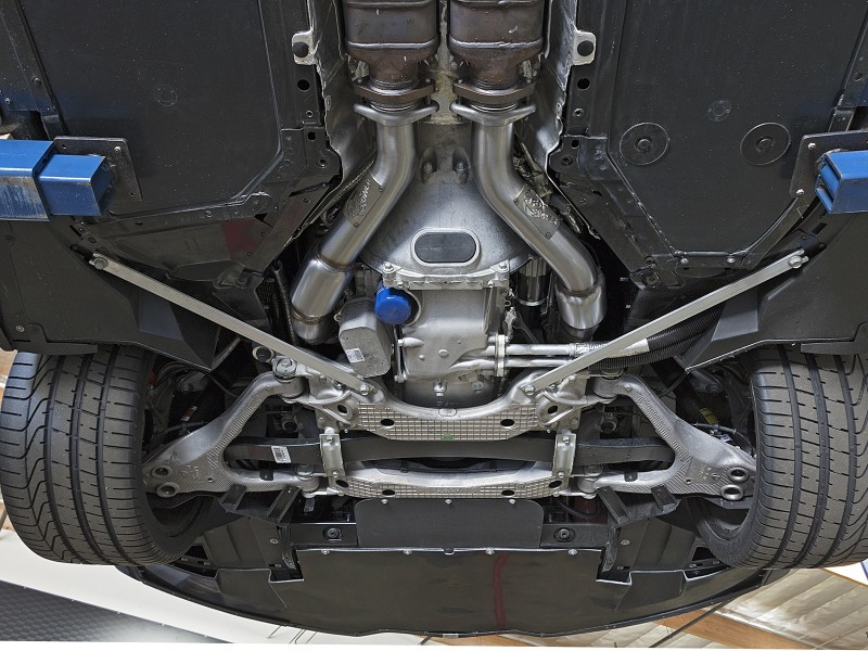 aFe POWER 14-18 Chevrolet Corvette C7 & Z06 Twisted Steel 3in 304 Stainless Steel Mid Pipe w/ Cat - 48-34130-1YC