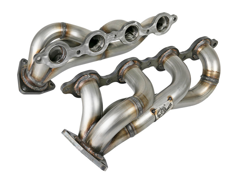 aFe Twisted Steel 1-3/4in 304SS Shorty Headers 2019 GM Silverado / Sierra 1500 V8-5.3L/6.2L - 48-34134