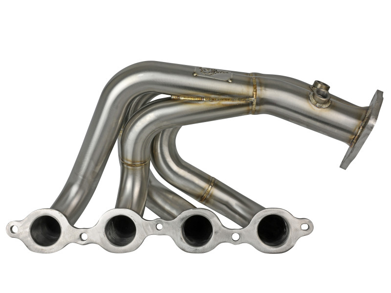 aFe Twisted 304SS Header 2020 Chevy Corvette (C8) 6.2L V8 - Brushed - 48-34148-H