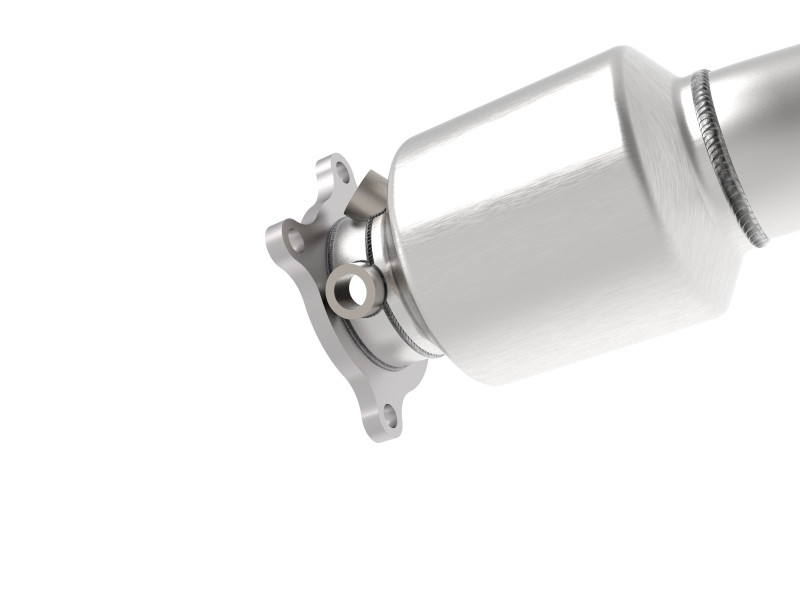 aFe 09-16 Audi A4/A5 (B8) L4-2.0L (t) Twisted Steel 3in. Downpipe - 304 Stainless w/ Cat - 48-36410-YC