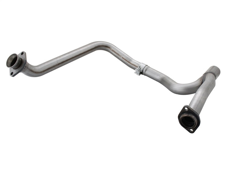 aFe Power Twisted Steel Y-Pipe Stainless Steel 2.5in 12-14 Jeep Wrangler V6 3.6L - 48-46208
