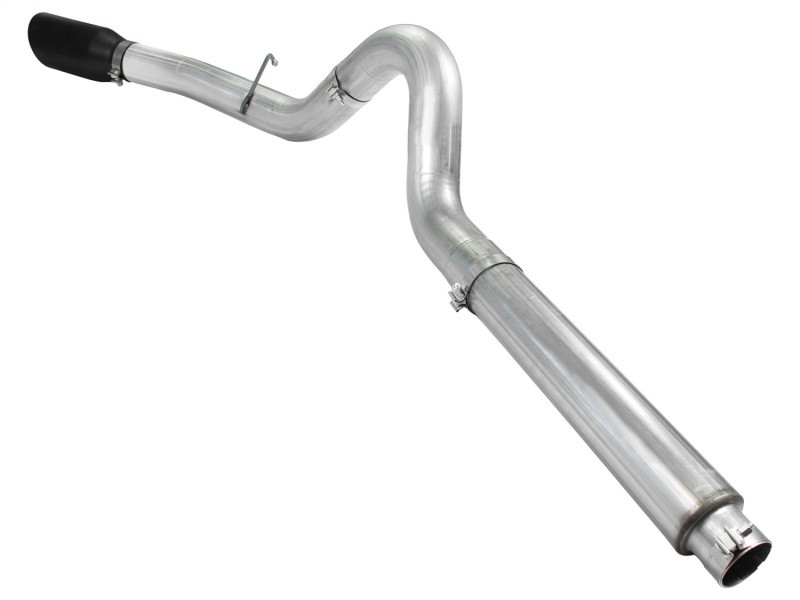 aFe Atlas 5in DPF-Back Aluminized Steel Exh Sys, Ford Diesel Trucks 08-10 V8-6.4L (td) Black tip - 49-03054-B