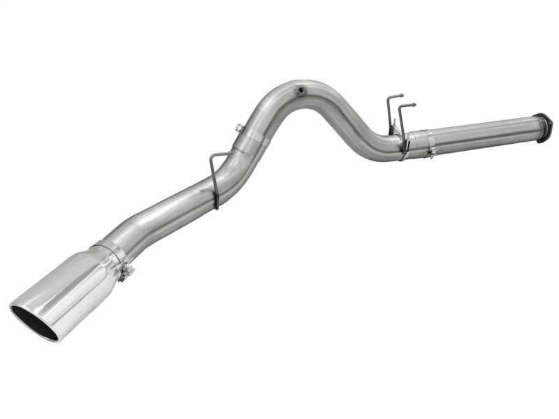 aFe Atlas Exhausts 5in DPF-Back Aluminized Steel Exhaust 2015 Ford Diesel V8 6.7L (td) Polished Tip - 49-03064-P