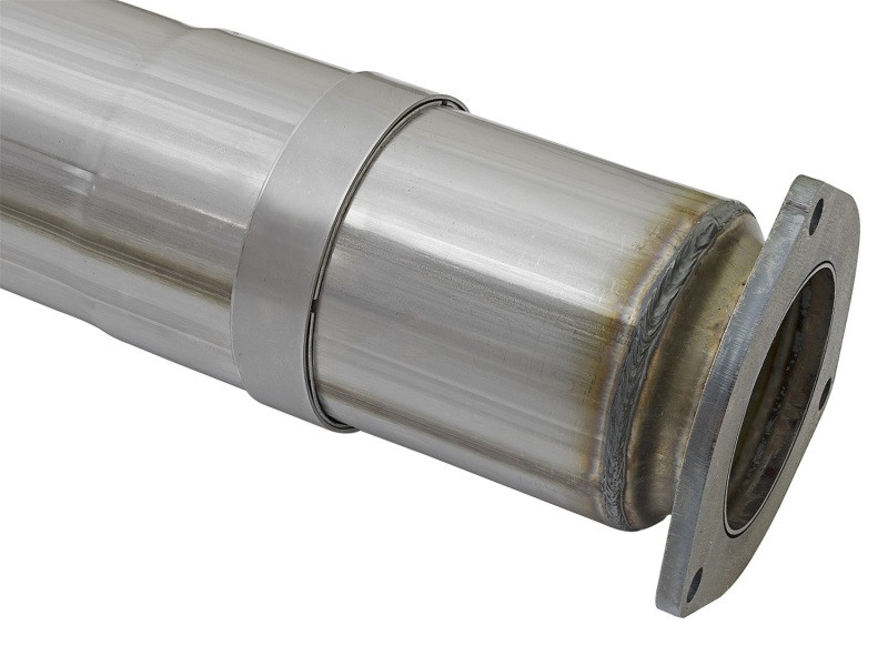 aFe ATLAS 5in DPF-Back Alum Steel Exhaust System w/Polished Tip 2017 Ford Diesel Trucks V8-6.7L (td) - 49-03090-P
