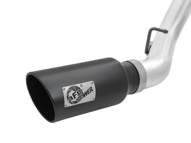 aFe Atlas Exhaust 4in Dual DPF-Back Al Steel w/ Black Tips 16-17 GM Diesel Truck V8-6.6L (td) LML - 49-04080-B