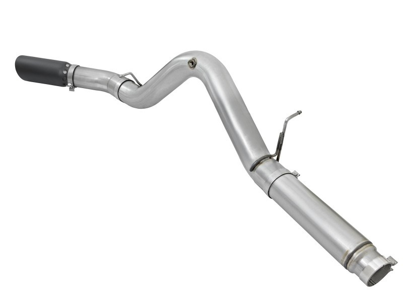 aFe Atlas Exhaust 5in DPF-Back Aluminized Steel w/ Black Tips 16-17 GM Diesel Truck V8-6.6L (td) - 49-04081-B