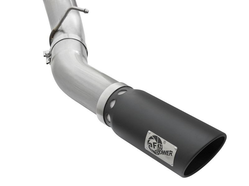 aFe Atlas Exhaust 5in DPF-Back Aluminized Steel w/ Black Tips 16-17 GM Diesel Truck V8-6.6L (td) - 49-04081-B