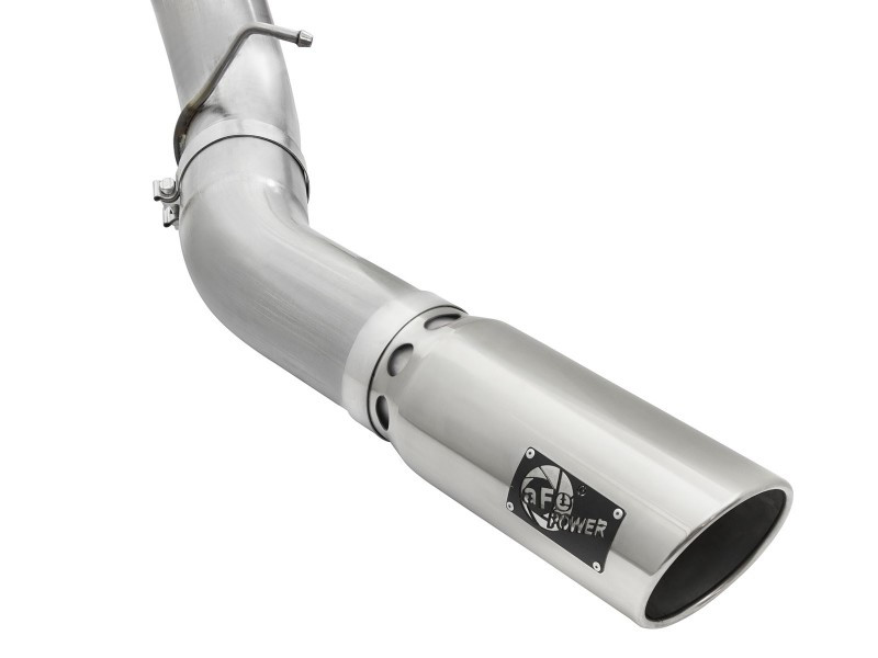 aFe Atlas Exhaust 5in DPF-Back Aluminized Steel w/ Polished Tips 16-17 GM Diesel Truck V8-6.6L (td) - 49-04081-P