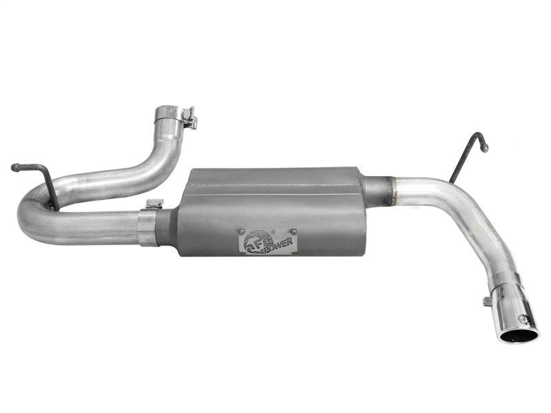 aFe Scorpion 2-1/2in Alum Steel Axle-Back Exhaust w/Polished Tip 07-18 Jeep Wrangler JK V6-3.6/3.8L - 49-08047-P