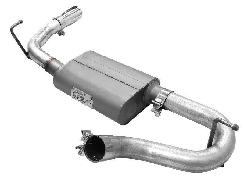 aFe Scorpion 2-1/2in Alum Steel Axle-Back Exhaust w/Polished Tip 07-18 Jeep Wrangler JK V6-3.6/3.8L - 49-08047-P