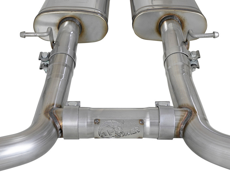 aFe MACH Force-Xp 2-1/2in 304 SS Cat-Back Exhaust 15-19 Dodge Challenger V6-3.6L - Polished Tip - 49-32067-P