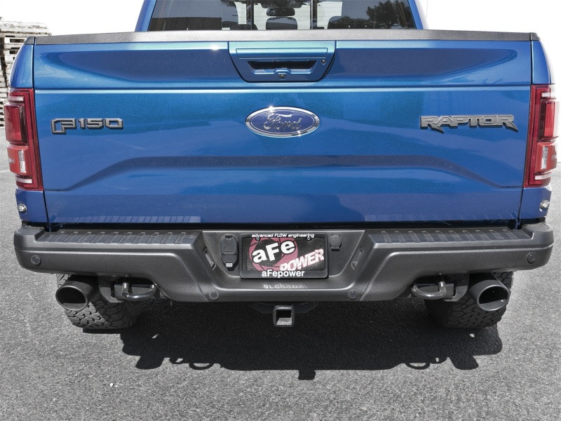 aFe MACH Force-Xp 3in to 3-1/2in 304 SS Cat-Back Exhaust w/Black Tip 17-18 Ford F-150 Raptor V6 3.5L - 49-33094-B