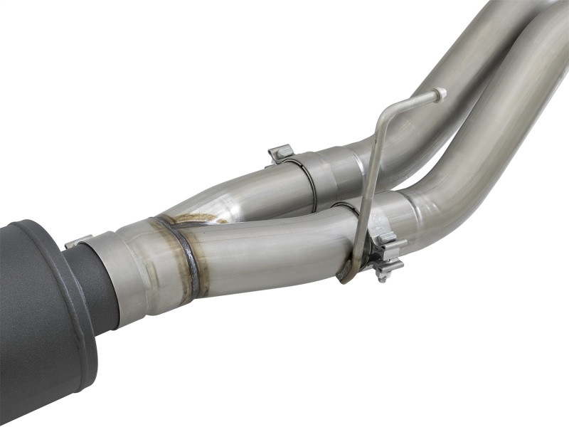 aFe MACH Force-Xp Cat-Back Exhaust w/Dual Hi-Tuck Tips Black 17-18 Ford F-150 Raptor V6-3.5L (tt) - 49-33095-B