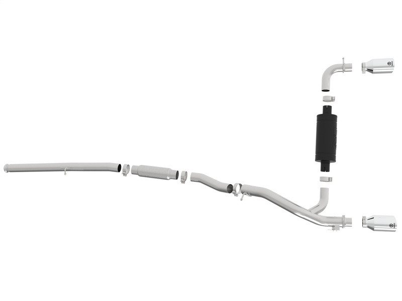 aFe Takeda 3in 304 SS Cat-Back Exhaust w/ Polished Tip 16-18 Ford Focus RS 2.3L (t) - 49-33103-P