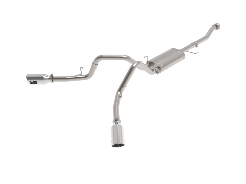 aFe Vulcan 3in 304 SS Cat-Back Exhaust 2021 Ford F-150 V6 2.7L/3.5L (tt)/V8 5.0L w/ Polished Tips - 49-33126-P