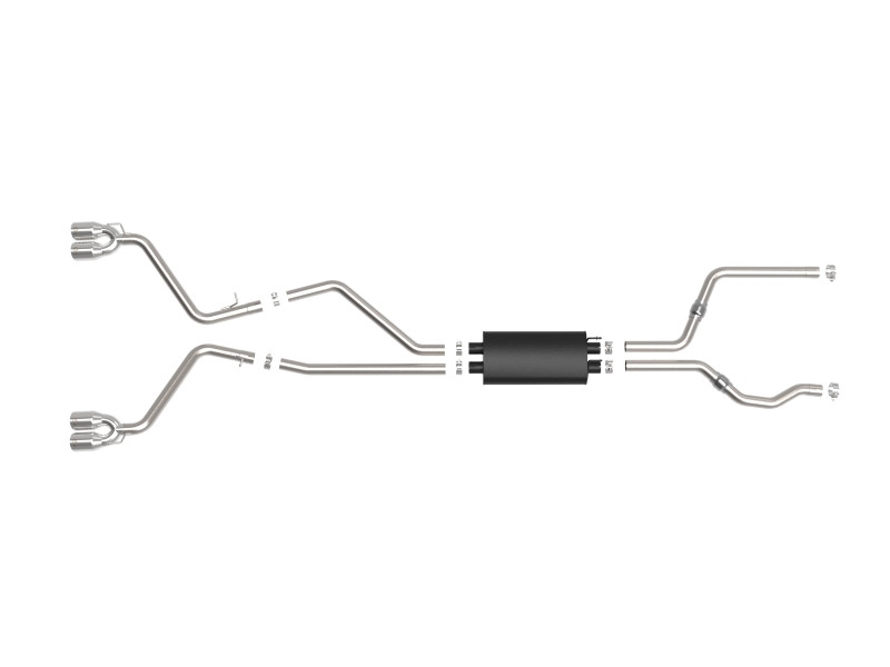 aFe MACH Force-Xp 2.5in. 304 SS C/B Exhaust 20-21 Ford Explorer V6-3.0L - Polished Tip - 49-33139-P