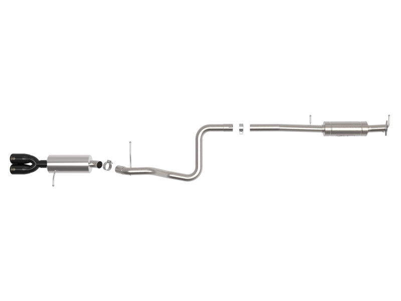 aFe Takeda Series 2 1/2in 304 SS Cat-Back 14-19 Ford Fiesta L4-1.6L (t) w/Black Tip - 49-33140-B