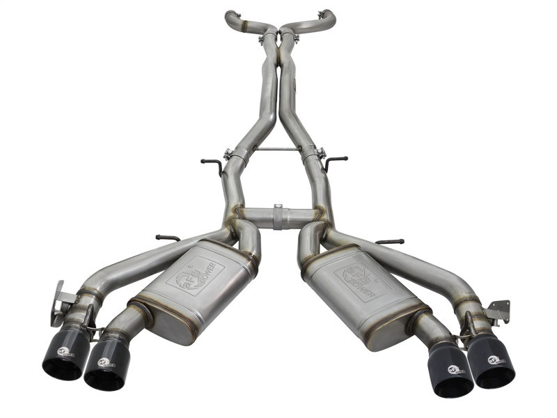 aFe MACHForce XP 3in 304 SS Cat-Back Dual Exhaust w/ Black Tips 16-17 Chevy Camaro SS V8-6.2L - 49-34069-B