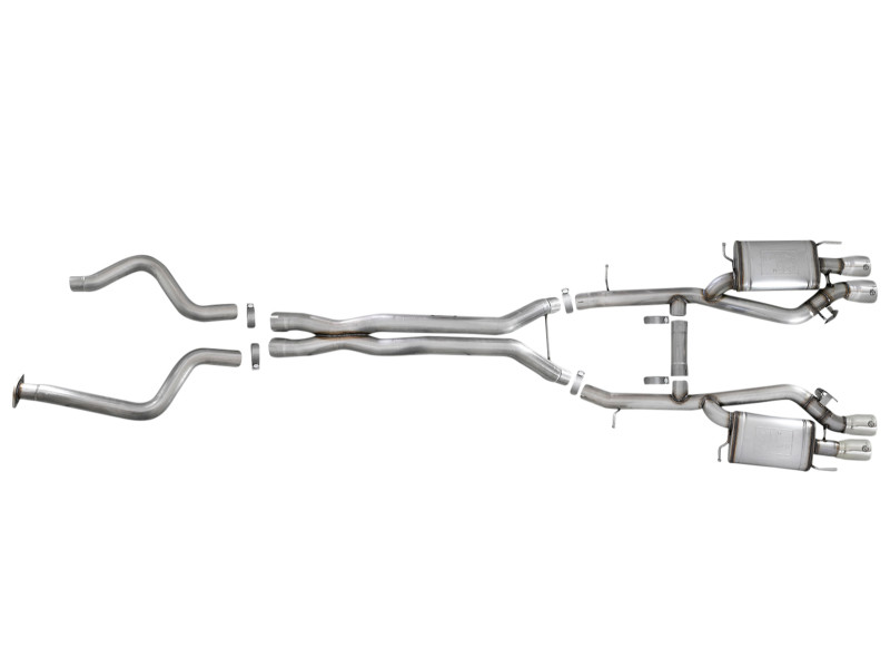 aFe MACHForce XP 3in 304 SS Cat-Back Dual Mode Exhaust w/ Polished Tips 16-17 Cadillac ATS-V V6-3.6L - 49-34078-P