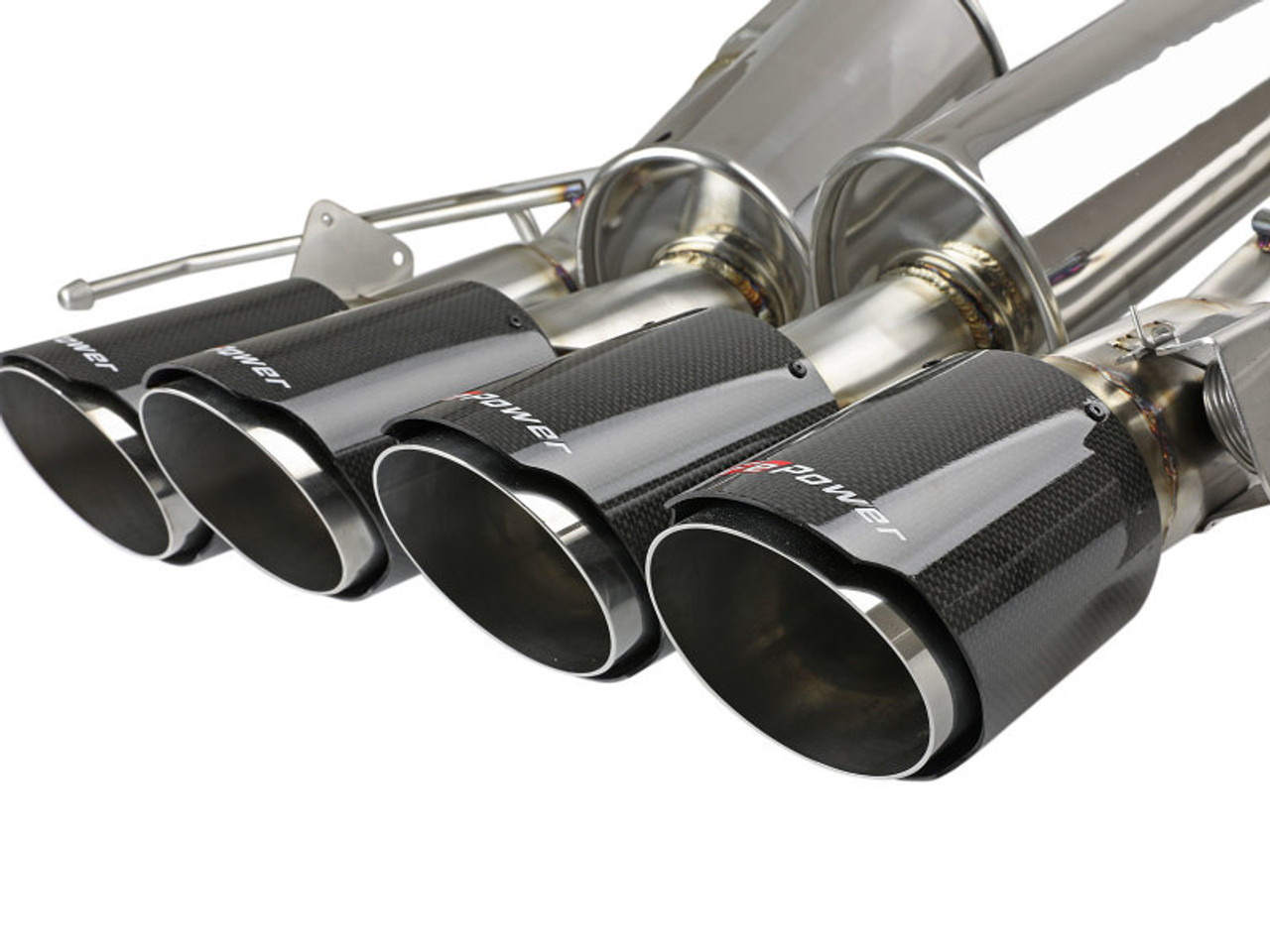 aFe MACHForce XP Axle Back 304SS Exhaust w/ Carbon Fiber Tips 15-19 Chevy Corvette Z06 - 49-34082-1C