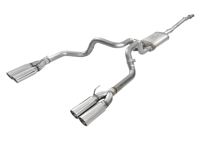 aFe Vulcan Series 3in 304SS Exhaust Cat-Back Exh w/ Pol Tips 2019 GM Silverado / Sierra 1500 V8-5.3L - 49-34105-P