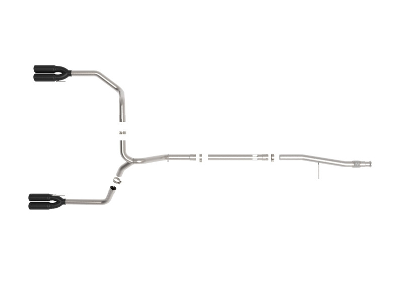 aFe Vulcan Series 3in 304SS DPF-Back 20-21 GM Trucks L6-3.0L (td) LM2 - Dual Black Tip - 49-34130-B