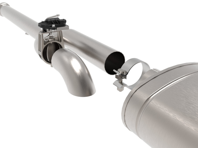 aFe Gemini XV 3in 304 SS Cat-Back Exhaust w/ Cutout 14-19 GM Trucks 4.3L/5.3L w/ Black Tips - 49-34132-B