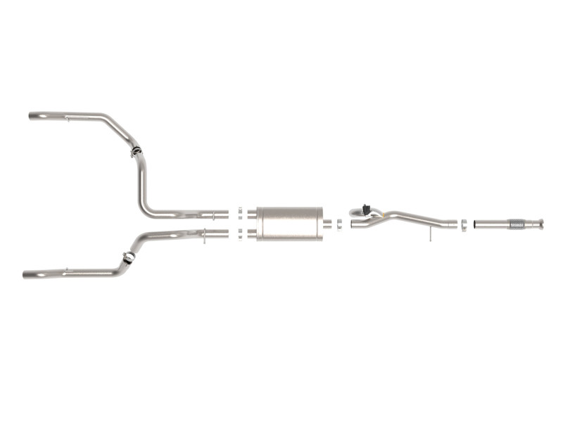 aFe Gemini XV 3in 304 SS Cat-Back Exhaust w/ Cutout 19-21 GM Silverado/Sierra 1500 V8 - 49-34138