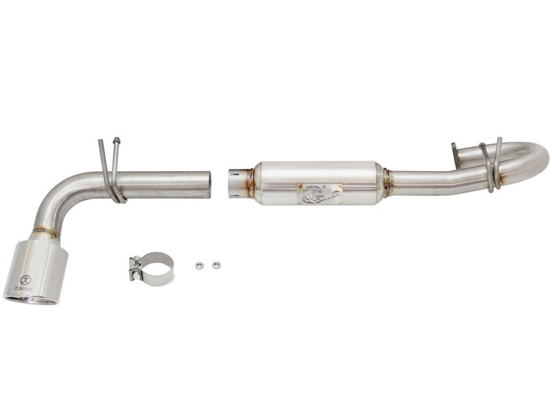 aFe 11-16 Scion TC L4-2.5L 304SS 2-1/4in to 2-1/2in Axle-Back Takeda Exhaust w/ Polished Tip - 49-36025-P
