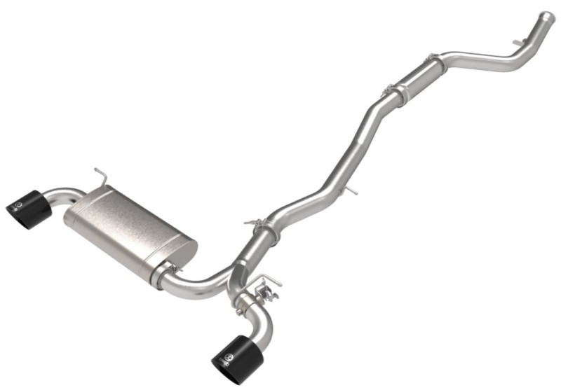 aFe POWER Takeda 2021 Toyota Supra 2.0L (t) 2.5in-3in 304 SS CB Exhaust w/ Black Tips - 49-36050-B