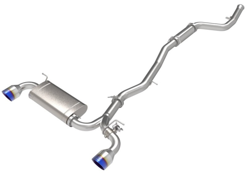 aFe POWER Takeda 2021 Toyota Supra 2.0L (t) 2.5in-3in 304 SS CB Exhaust w/ Blue Tips - 49-36050-L