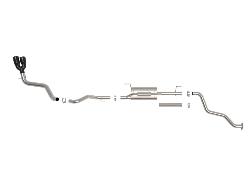 aFe 24-25 Toyota Tacoma L4-2.4L (t) Vulcan Series 2.5in to 3in Cat-Back w/ Black Tip - 49-36078-B