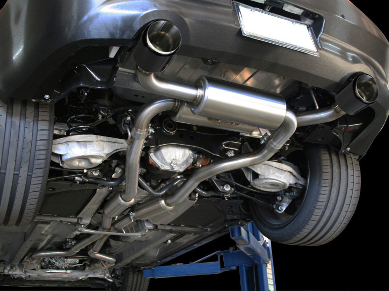 aFe Takeda 2-1/2in 304SS Cat-Back Exhaust Infiniti G37 08-13/Q60 14-15 V6-3.7 w/ Carbon Fiber Tips - 49-36103-C
