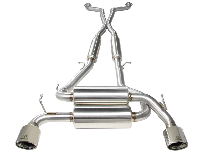 aFe Takeda 2-1/2in 304SS Cat-Back Exhaust Infiniti G37 08-13/Q60 14-15 V6-3.7 w/ Polished Tips - 49-36103-P