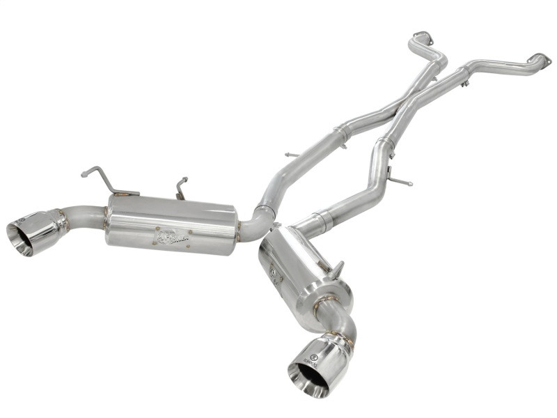 aFe Takeda 2.5inch SS Exhaust Cat-Back 09-13 Nissan 370Z V6 3.7L Polished Tips - 49-36107
