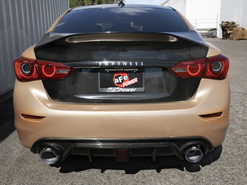 aFe 14-15 Infiniti Q50 V6 3.7L Takeda 2.5in 305 SS Cat Back Exhaust System w/ Black Tips - 49-36136-B