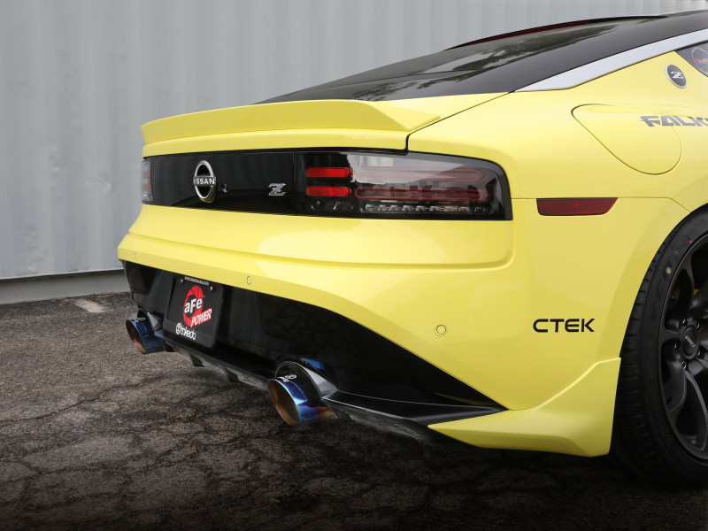 aFe POWER Takeda 2023 Nissan Z 2 1/2in 304 SS Cat-Back Exhaust System w/ Blue Flame Tips - 49-36138-L