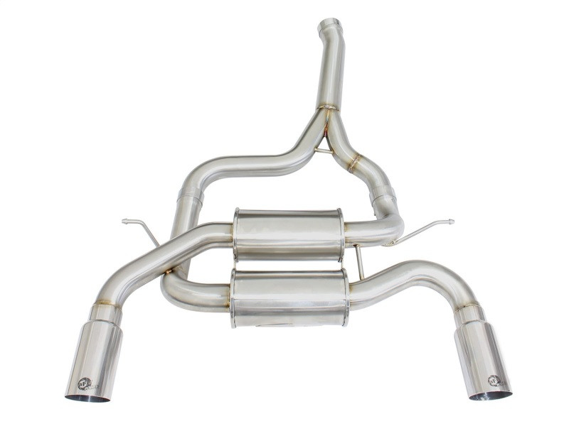 aFe MACHForce XP SS-304 Polish Tip 2.5in Dia Axle Back Exhaust 12-15 BMW 335i (F30) 3.0L (t) - 49-36325-P
