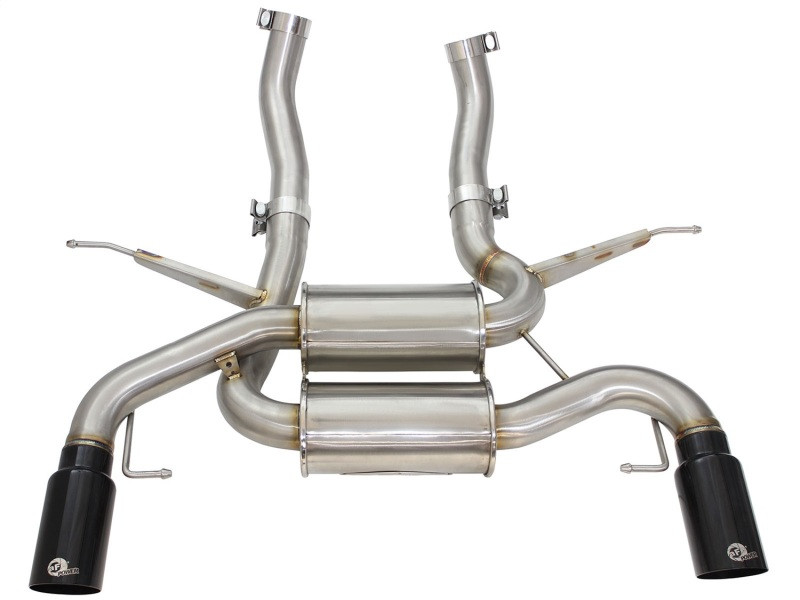 aFe MACHForce XP 2.5in Axle Back Stainless Exhaust w/ Black Tips 07-13 BMW 335i 3.0L L6 (E90/92) N55 - 49-36327-B