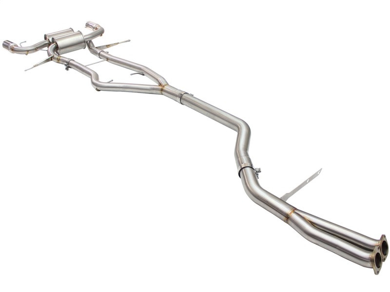 aFe MACHForce XP SS-304 Polish Tip 3.0in-2.5in Dia Cat Back Exhaust 11-13 BMW 335i (E90/E92) 3.0L - 49-36328-P