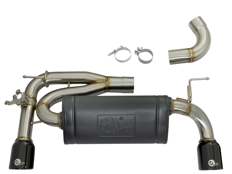aFe MACHForce XP 16-17 BMW 340i/iX 440i/iX L6-3.0L (t) SS Axle-Back Exhaust w/Black Tip - 49-36335-B