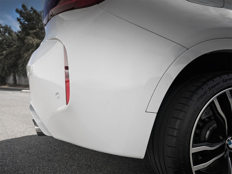 aFe MACH Force-Xp 3.5in. 304 SS C/B Exhaust w/o Muffler 15-18 BMW X5 M V8-4.4L (tt) - Polished Tip - 49-36342-P